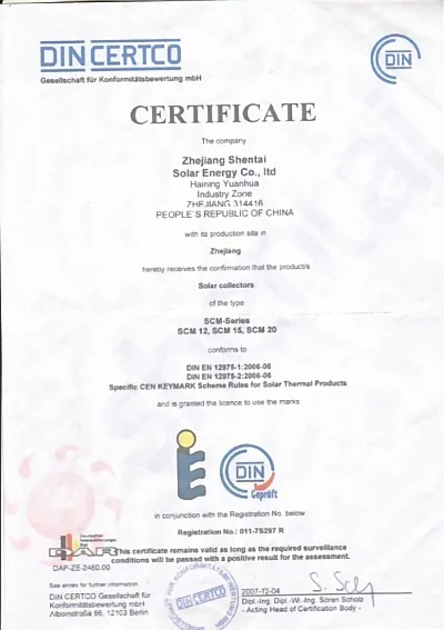 Certifikát SOLARTECH - odborné vzdelanie